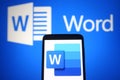 Microsoft Word logo Royalty Free Stock Photo