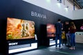 Kyiv, Ukraine - September 28, 2019: Sony Bravia Exposition Stand Royalty Free Stock Photo