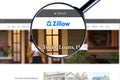 Kyiv, Ukraine - September 4, 2023: Zillow website homepage. Zillow logo visible. Royalty Free Stock Photo