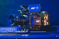 Kyiv, Ukraine - 04.17.2020: Studio shoot of professional video camera Arri Alexa mini LF with lens, close-up