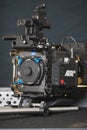 Kyiv, Ukraine - 04.17.2020: Studio shoot of professional video camera Arri Alexa mini LF with out lens, close-up Royalty Free Stock Photo