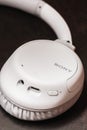 11/24/2021 - Kyiv, Ukraine: White Sony WH-CH710N Wireless Noise Cancelling Headphones