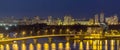 Kyiv & x28;Kiev& x29; city, the capital of Ukraine at night beside the Dni Royalty Free Stock Photo