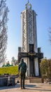 Kyiv - A young man admiring a candle-like tower