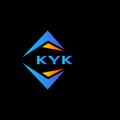 KYK abstract technology logo design on Black background. KYK creative initials letter logo concept Royalty Free Stock Photo
