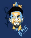 Digital art of Kyle Walker - English footballer. Royalty Free Stock Photo