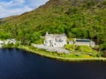 Kylemore Abbey, a Benedictine monastery founded on the grounds of Kylemore Castle, in Connemara, Ireland Royalty Free Stock Photo