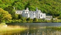 Kylemore Abbey, a monastery founded on the grounds of Kylemore Castle, in Connemara. Famous tourist attraction in County Galway, Royalty Free Stock Photo