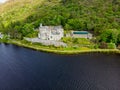 Kylemore Abbey, a Benedictine monastery founded on the grounds of Kylemore Castle, in Connemara Royalty Free Stock Photo