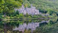 Beautiful Kylemore Abbey, Ireland Castle with copy space for text. Royalty Free Stock Photo