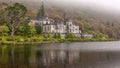 Kylemore Abbey Ireland landmark old castle medieval domain lake Royalty Free Stock Photo