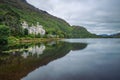 Kylemore Abbey in Ireland with reflections in the Pollacapall Lough