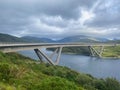 Kylesku Bridge over the Loch a Chairn Bhain Royalty Free Stock Photo