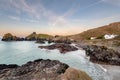 Kynance cove and beach on the lizard peninsular Cornwall Royalty Free Stock Photo