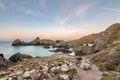 Kynance cove and beach on the lizard peninsular Cornwall Royalty Free Stock Photo