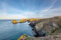 Kynance cove and beach on the lizard peninsular Cornwall Royalty Free Stock Photo