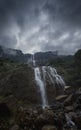 Kynrem Waterfall near Cherrapunjee,Meghalaya,India Royalty Free Stock Photo