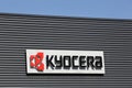 Kyocera logo on a wall Royalty Free Stock Photo