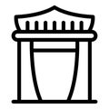 Kyoto arch icon outline vector. City tower