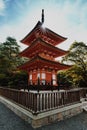 Kyoto Buddhist temple and pagoda in Japan. Artistic interpretation.