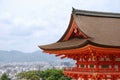 Kyoto With Foreground Temple Royalty Free Stock Photo