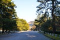 Kyoto Gyoen Garden and Mt. Daimonji in the Evening, Kyoto Royalty Free Stock Photo