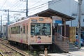 Keifuku Electric Railroad Type 631 on Arashiyama Line view from near Nishioji-Sanjo Station in Kyoto