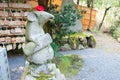 Mouse Statue at Otoyo Shrine in Kyoto, Japan. The Shrine originally built in 887