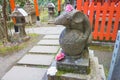 Mouse Statue at Otoyo Shrine in Kyoto, Japan. The Shrine originally built in 887