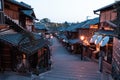 Beautiful street in old town of Higashiyama district in the morning