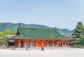 KYOTO, JAPAN - APRIL 2016: Heian Shrine on a sunny day. Kyoto is