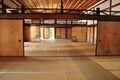 KYOTO, JAPAN - APRIL 9, 2014: The interior of hojo, the main building of Ryoanji Temple Royalty Free Stock Photo