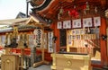 KYOTO, JAPAN- APRIL 03, 2019: Jinja-Jishu shrine at the famous Kiyomizu-dera Buddhist Temple in Kyoto, Japan Royalty Free Stock Photo