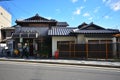 Kyoto, Japan - April 6, 2016: Tourists walk on the road