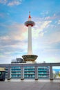 Kyoto Tower completed in 1964 it\'s the tallest structure in Kyoto stands atop a 9-story building,