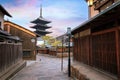 The Yasaka Pagoda known as Tower of Yasaka or Yasaka-no-to. The 5-story pagoda is the last remaining