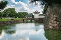 The moat around the Nijo Castle in Kyoto, Japan Royalty Free Stock Photo
