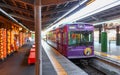 Kyoto, Japan - August 9, 2019: Kimono forest train station