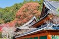 Autumn leaf color at Bishamondo Temple in Yamashina, Kyoto, Japan. The Temple originally built in 703