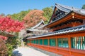 Autumn leaf color at Bishamondo Temple in Yamashina, Kyoto, Japan. The Temple originally built in 703