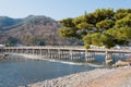 Togetsu-kyo Bridge in Arashiyama, Kyoto, Japan. Royalty Free Stock Photo