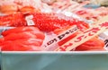 Kyoto, Japan - 2010: Fresh tuna sashimi at a market