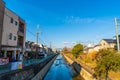 Kyoto, Japan- 11 Jan, 2020 : Beautiful scenery of Kyoto City with river