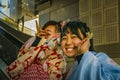 Teen Women with Geisha Costume, Kyoto, Japan Royalty Free Stock Photo