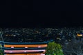 Night Scene Aerial View, Kyoto, Japan Royalty Free Stock Photo
