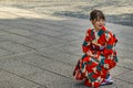 Young Woman with Geisha Costume, Kyoto, Japan Royalty Free Stock Photo