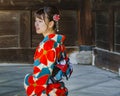 Young Woman with Geisha Costume, Kyoto, Japan Royalty Free Stock Photo