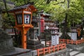 Kyoto, Japan - Japanese lanterns at the Yasaka jinja shrine Royalty Free Stock Photo