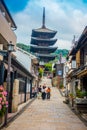 KYOTO, JAPAN - JULY 05, 2017: Beautiful view of Yasaka Pagoda Gion Higashiyama District, Kyoto Royalty Free Stock Photo