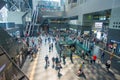 KYOTO, JAPAN - JULY 05, 2017: Crowd of people hurry at Keihan Railway Station in Kyoto, Japan. Keihan Railway company